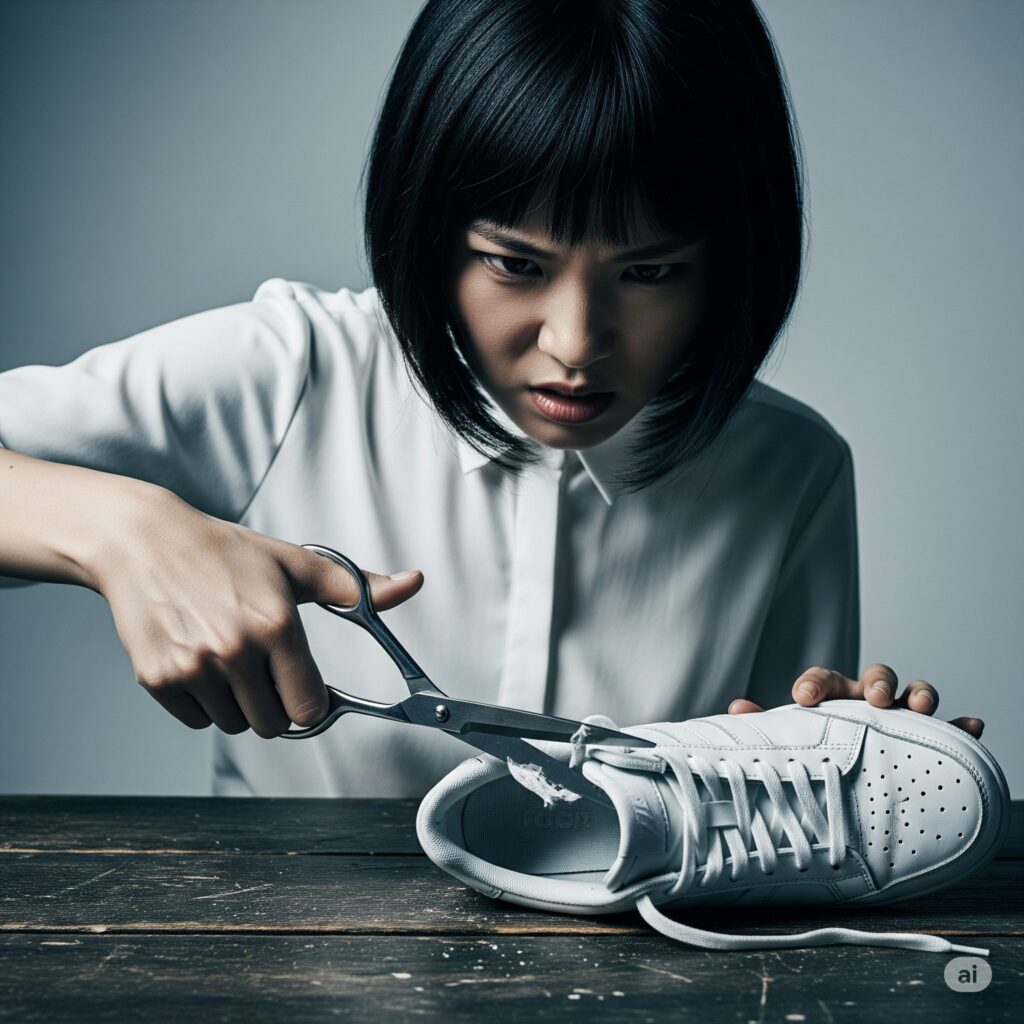 スニーカーのベロを切るのは最終手段