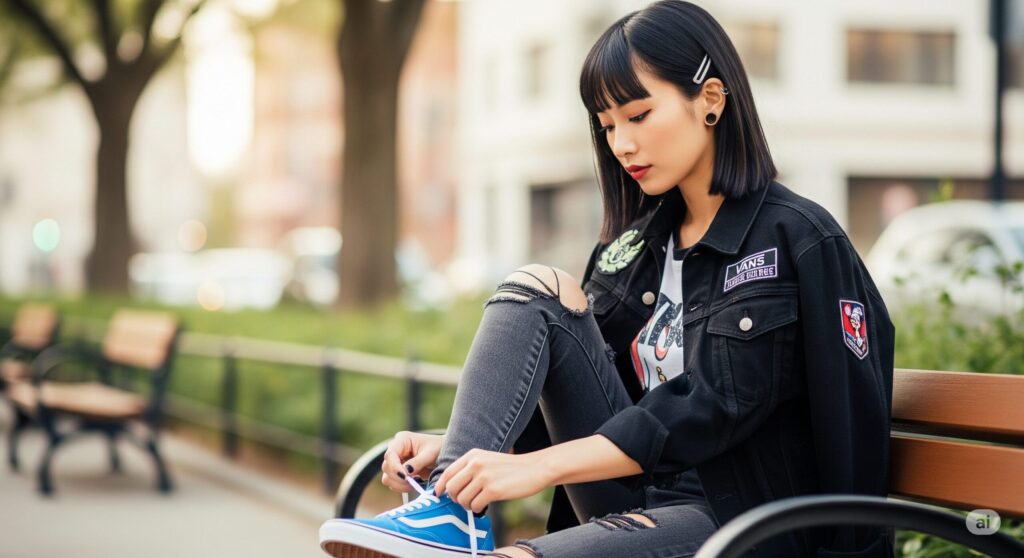 vansの靴紐の結び方でおしゃれに