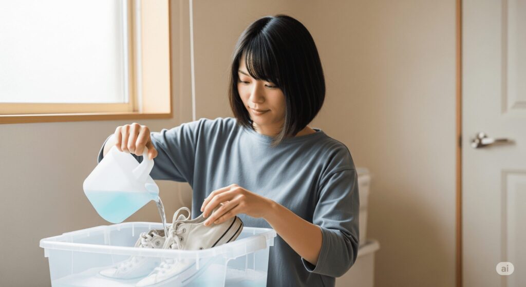 白 スニーカー 黄ばみ 漂白 剤