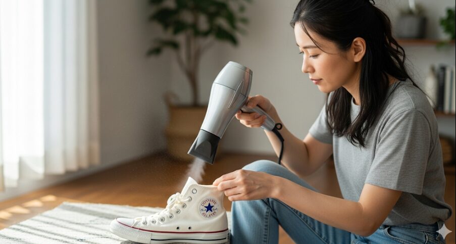 ドライヤーを使い熱で剥がす方法
