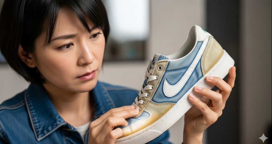 スニーカーのオキシ漬けで色落ちする？