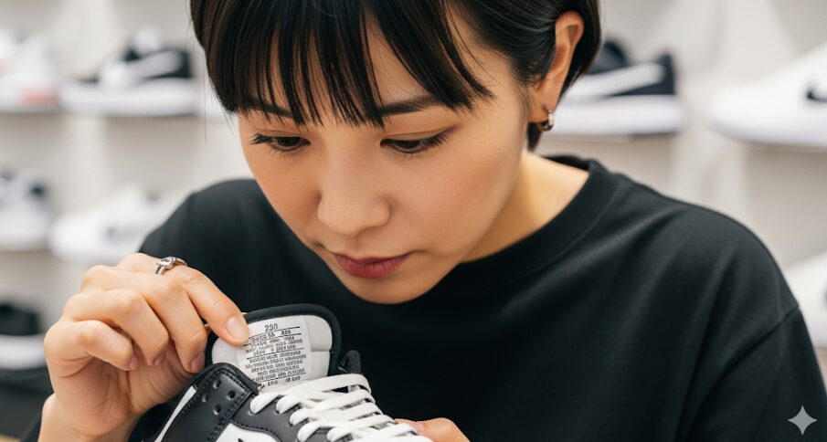 ナイキのスニーカーは素材を確認