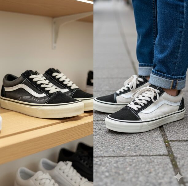 VANS 汚れ加工と自然な色落ち