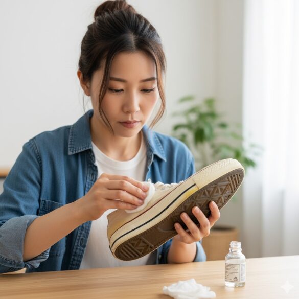 白いスニーカーのシミを綺麗にするには？