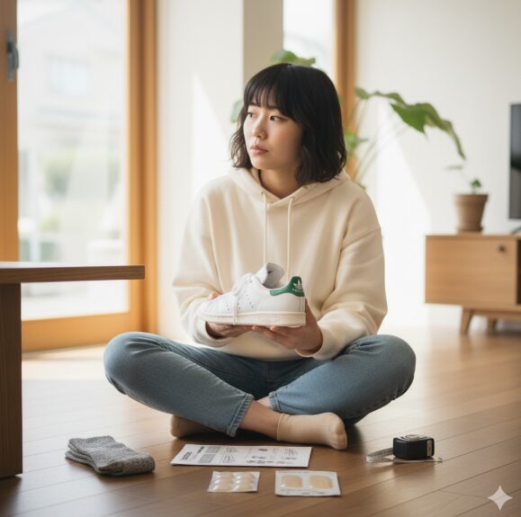 スニーカーのベロが痛い時の防ぐ対策