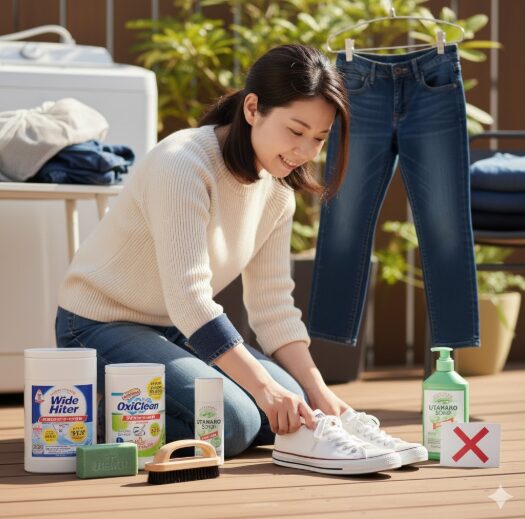 スニーカーの色移りは漂白剤？デニム対策まとめ