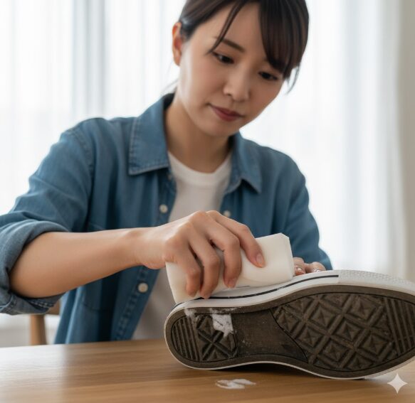 ニーカーソール汚れに激落ちくんは使える？