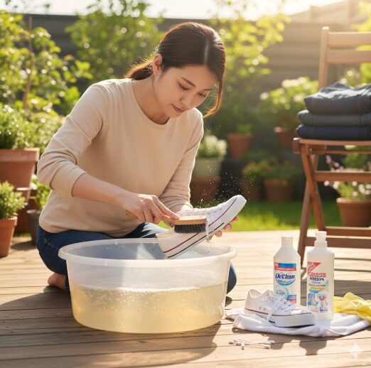 漂白剤を使った色移りの解消方法