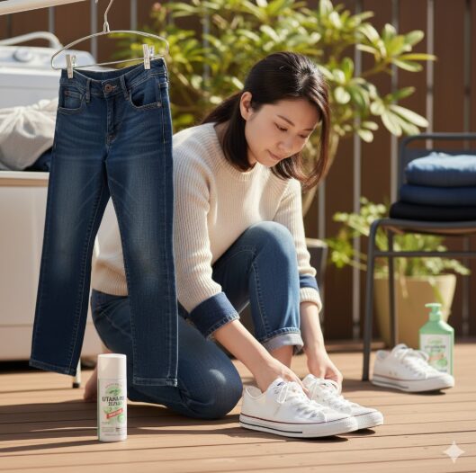 白スニーカーのデニム色移り防止テクニック