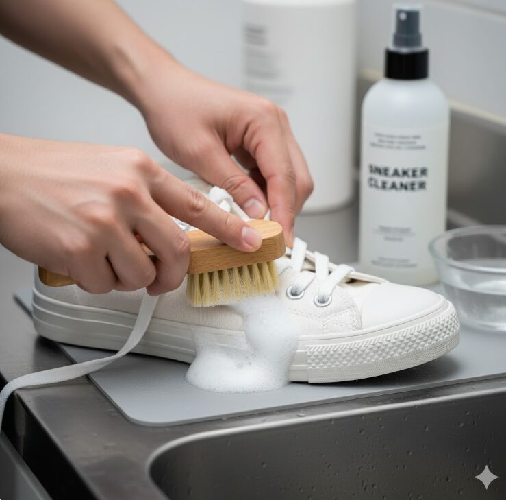 スニーカーの安全な洗い方