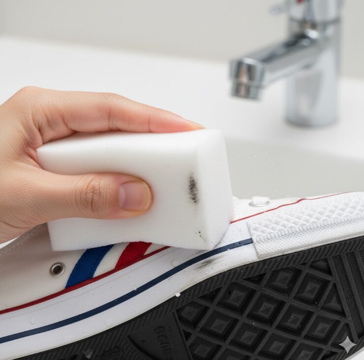 ソールの黒ずみを落とす方法