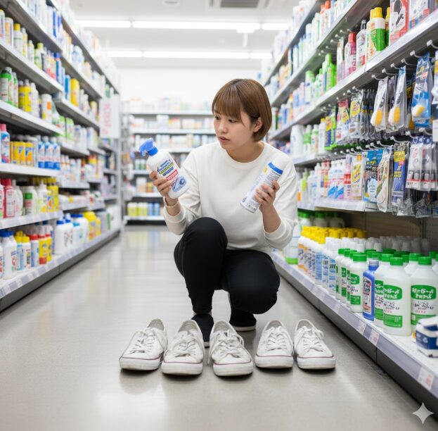 落ちない黒ずみはメラミンスポンジ