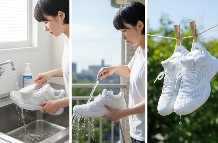 バッシュの洗い方：メッシュ素材