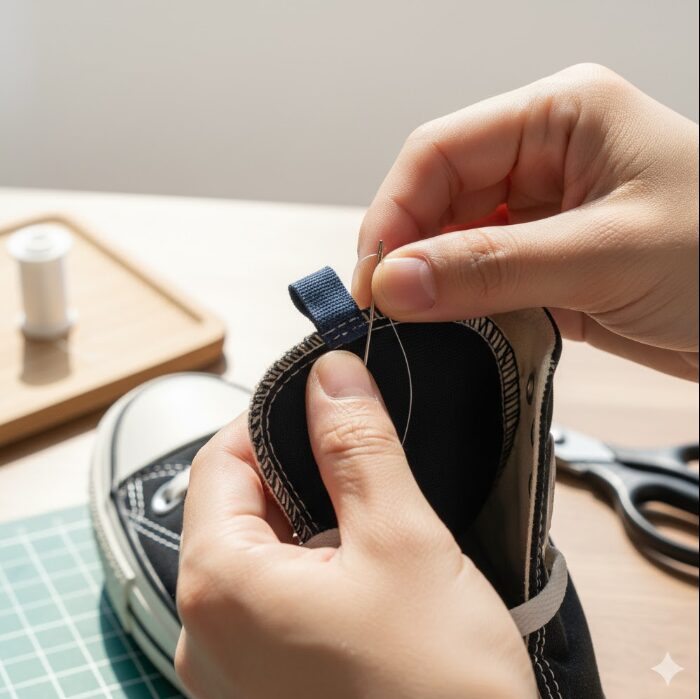 最終手段「タンループ」を縫い付ける