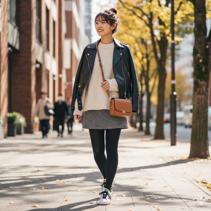 ミニ す カート スニーカー タイツ