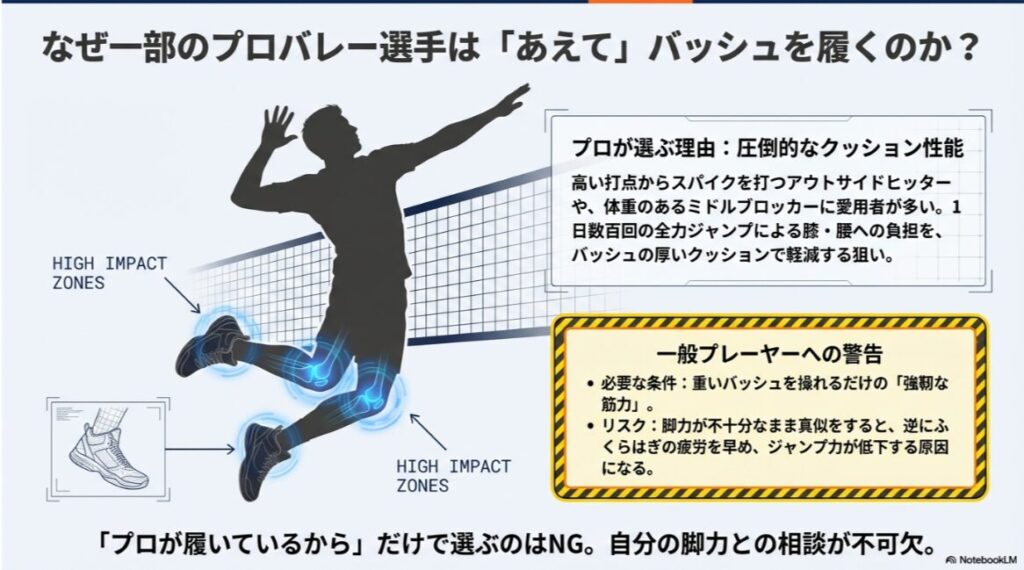 バッシュをバレーで履くプロの事例と理由