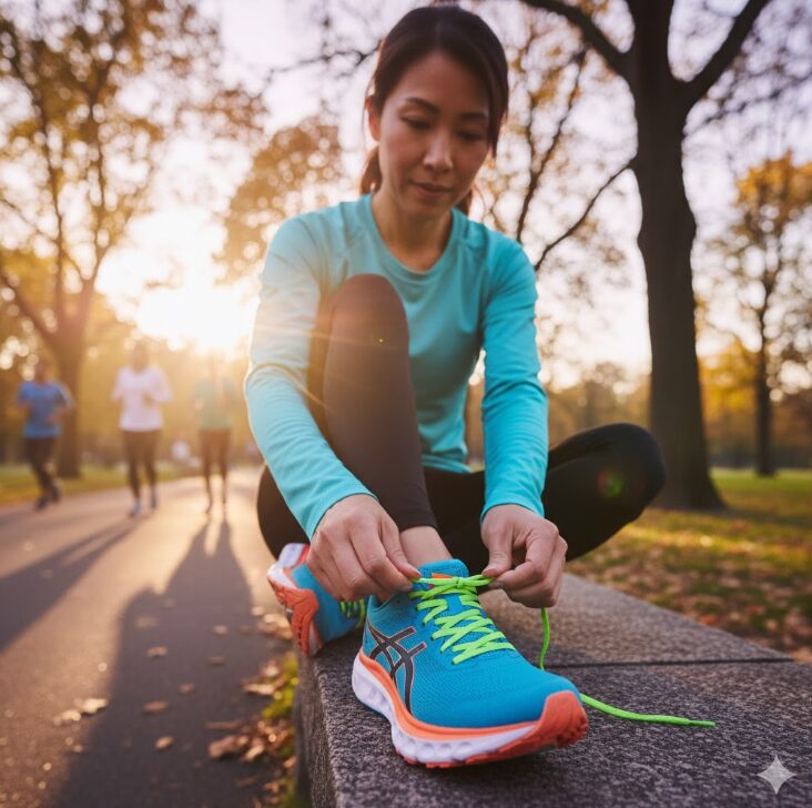 ランニングシューズの正しい履き方とヒールロック結び