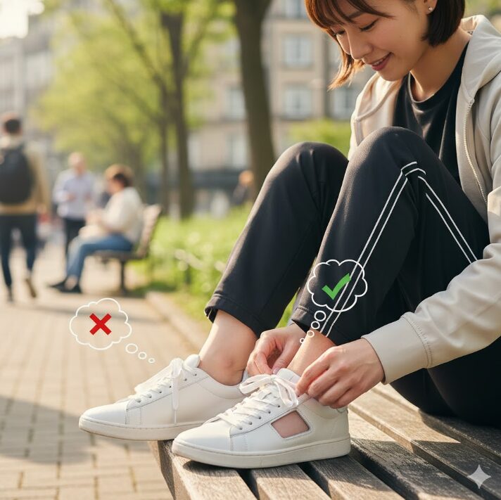 甲高さん必見！スニーカーで足の甲が痛い時の対処法