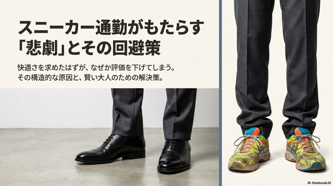 スニーカー 通勤 が もたらす 悲劇