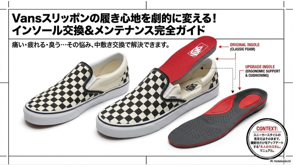 vans スリッポン インソール 交換