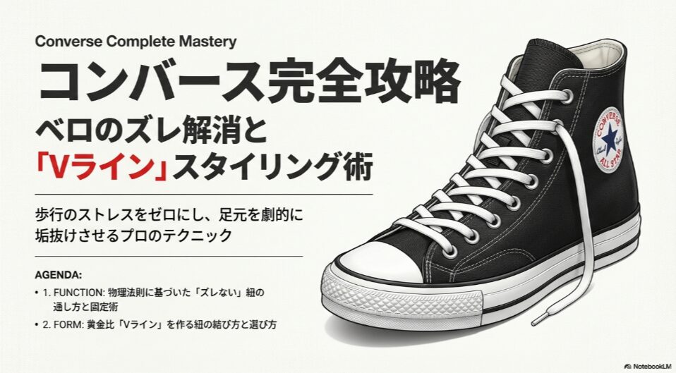 コンバース 紐 通し 方 ベロ