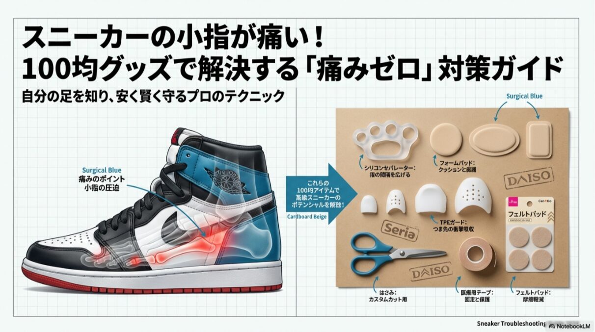 スニーカー 小指 痛い 100 均