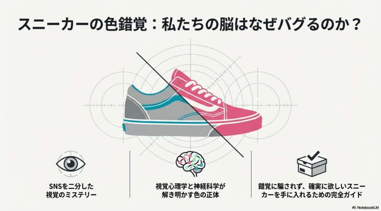 スニーカー 色 錯覚
